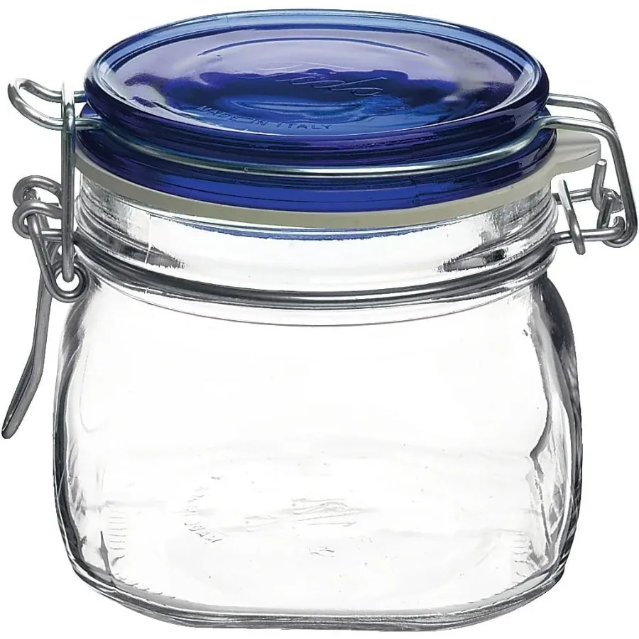 Bormioli Rocco Fido Square Jar with Blue Lid 171 2Ounce for Food Storage Airtight Seal Durable Glass Design Ideal for Kitchen O
Bormioli Rocco Fido Square Jar with Blue Lid 171 2Ounce for Food Storage Airtight Seal Durable Glass Design Ideal for Kitchen O