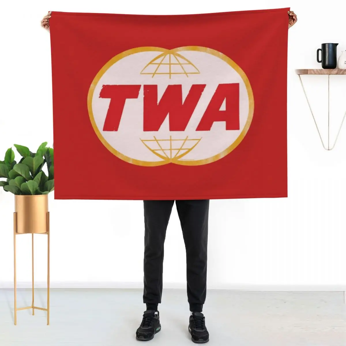 TWA Airlines Throw Blanket Portable Lightweight Blanket for Travel Camping
TWA Airlines Throw Blanket Portable Lightweight Blanket for Travel Camping