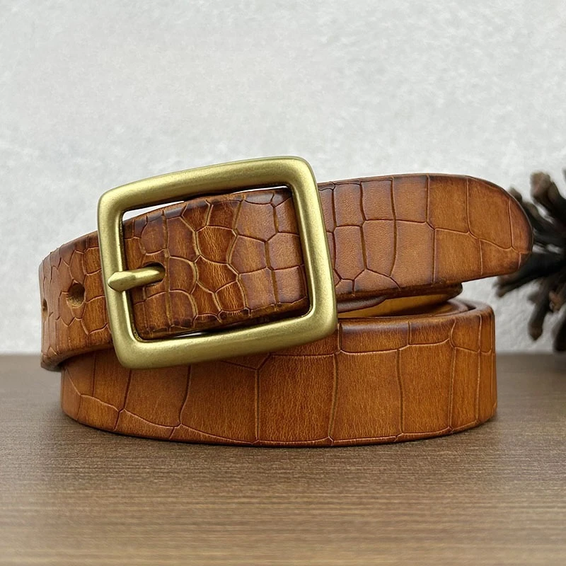 Men Belt Top Grain Leather Design High Quality Brass Buckle Belt Casual&business Belt for Men Free Shipping Wholesale
Men Belt Top Grain Leather Design High Quality Brass Buckle Belt Casual&business Belt for Men Free Shipping Wholesale