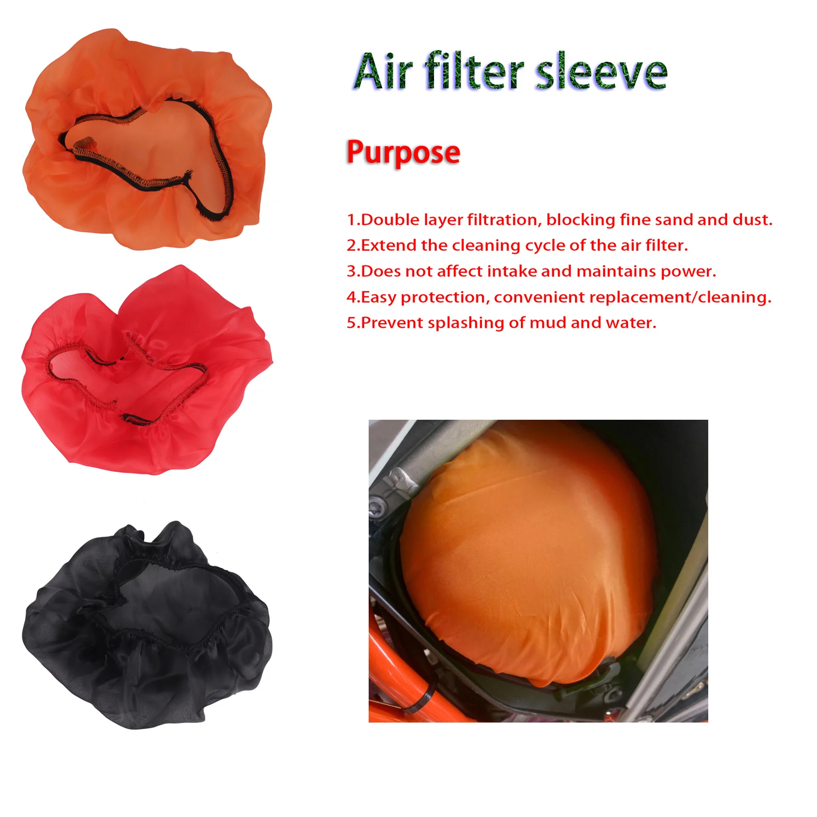 Universal Motocross Air Filter Dust Proof Sand Cover Engine Cleaning Protection For KTM KX KLX RMZ For YAMAHA FOR HONDA CR CRF
Universal Motocross Air Filter Dust Proof Sand Cover Engine Cleaning Protection For KTM KX KLX RMZ For YAMAHA FOR HONDA CR CRF