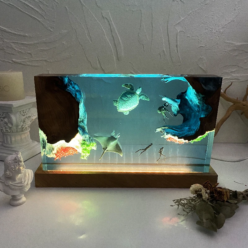 Underwater World Resin Lamp Creative Artistic Beautiful Night Light Craft Ocean Landscape Decoration USB Atmosphere Table Lamp
Underwater World Resin Lamp Creative Artistic Beautiful Night Light Craft Ocean Landscape Decoration USB Atmosphere Table Lamp