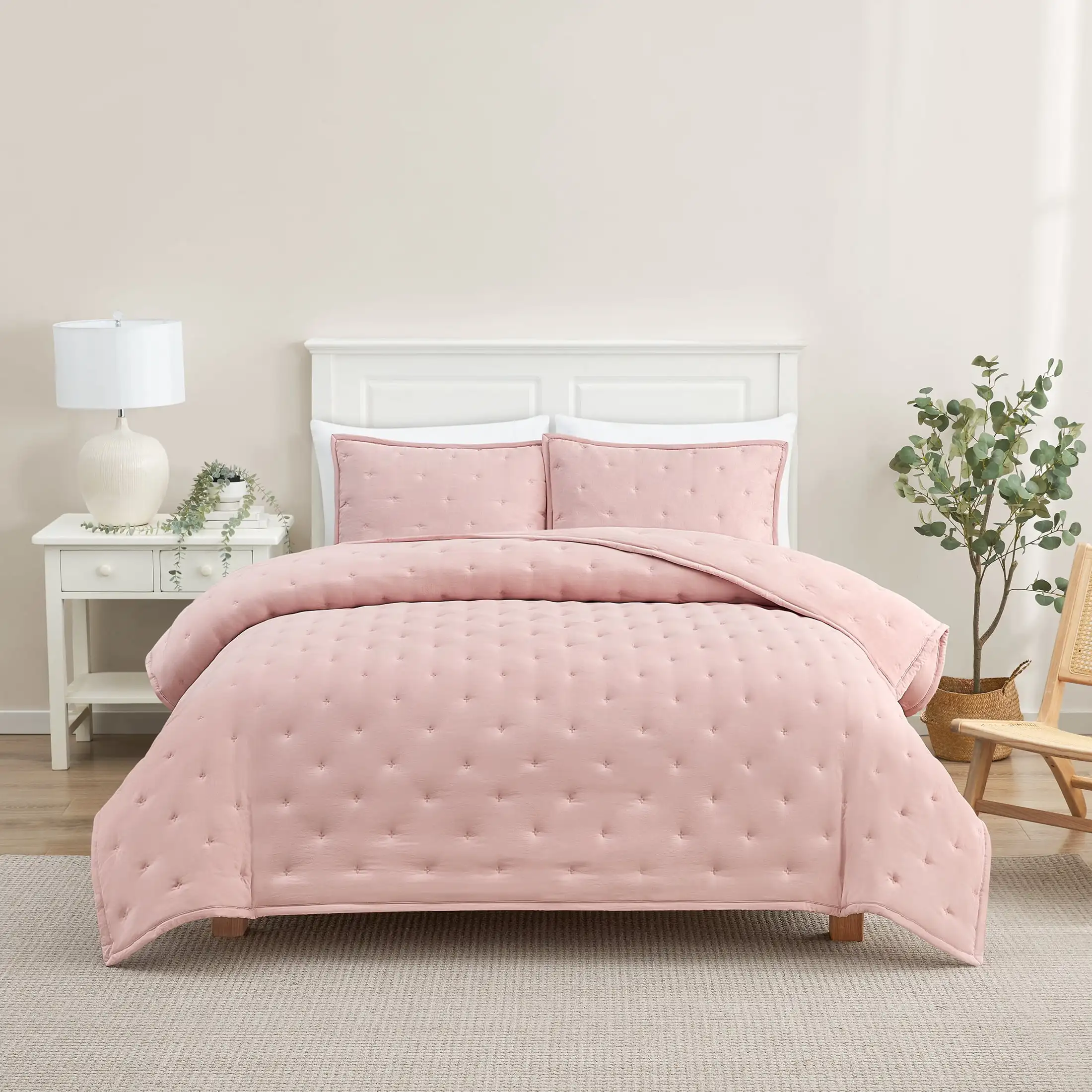 Full Queen Comforter Set Soft Lightweight All Season 3 Piece Pink
Full Queen Comforter Set Soft Lightweight All Season 3 Piece Pink