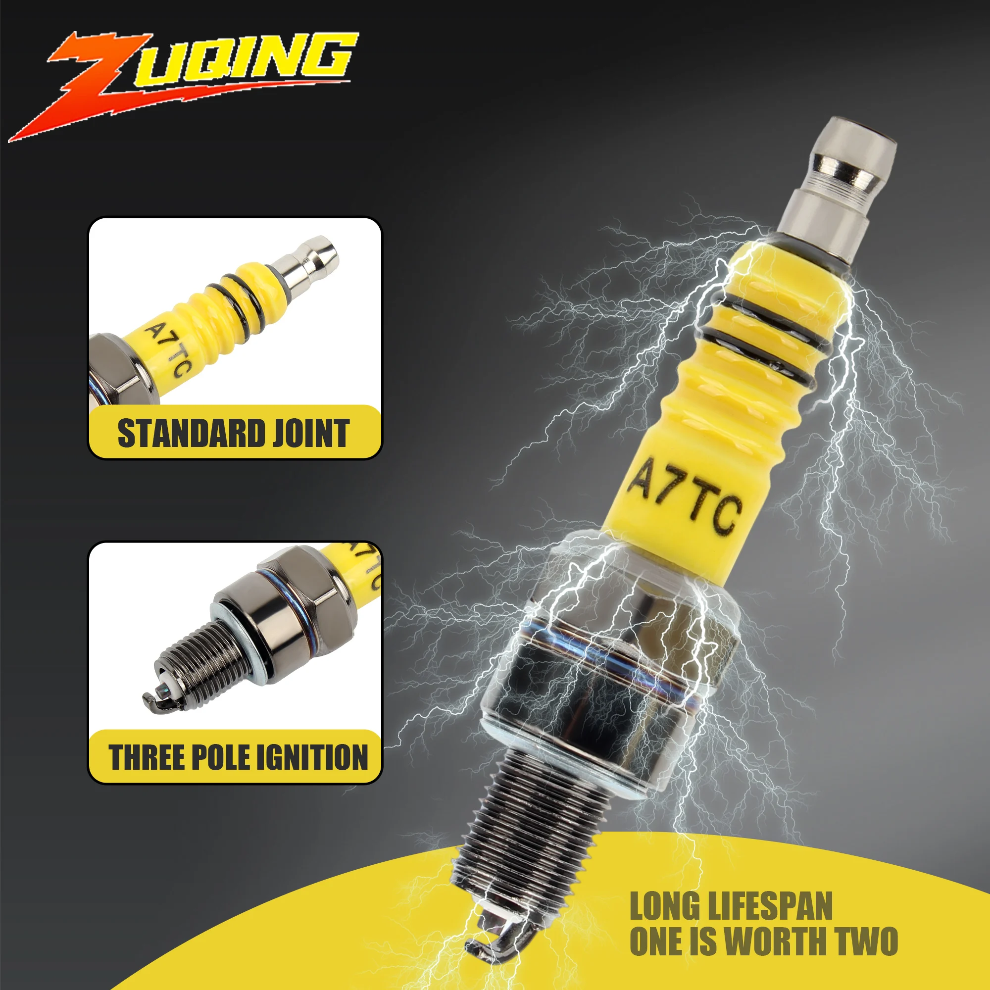 Motorcycle Spark Plug Engine A7TC Standard for 125cc 150cc 200cc 250cc Enduro Scooter Dirt Bike ATV Moped Modification Parts
Motorcycle Spark Plug Engine A7TC Standard for 125cc 150cc 200cc 250cc Enduro Scooter Dirt Bike ATV Moped Modification Parts