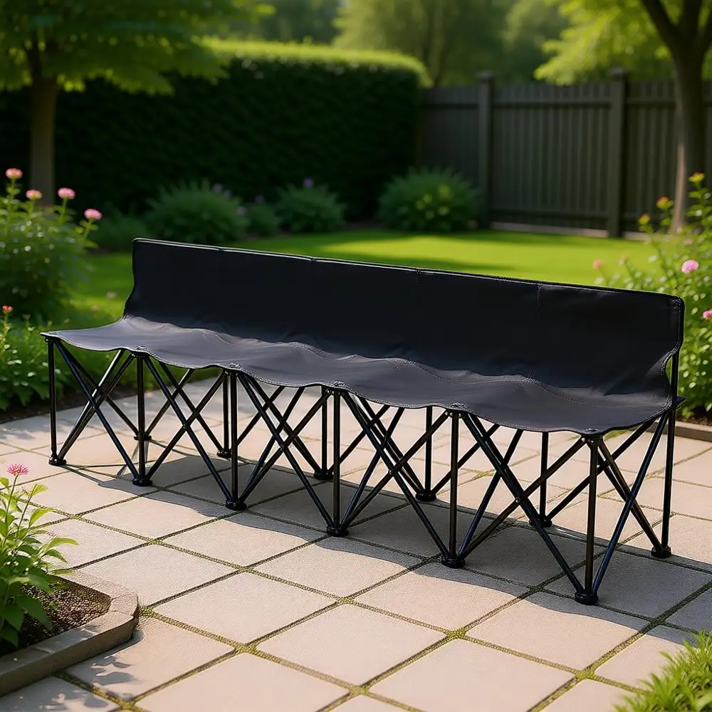 Collapsible 6-Person Soccer Bench with Backrest and Carry Bag, Ideal for Camping and Sidelines
Collapsible 6-Person Soccer Bench with Backrest and Carry Bag, Ideal for Camping and Sidelines