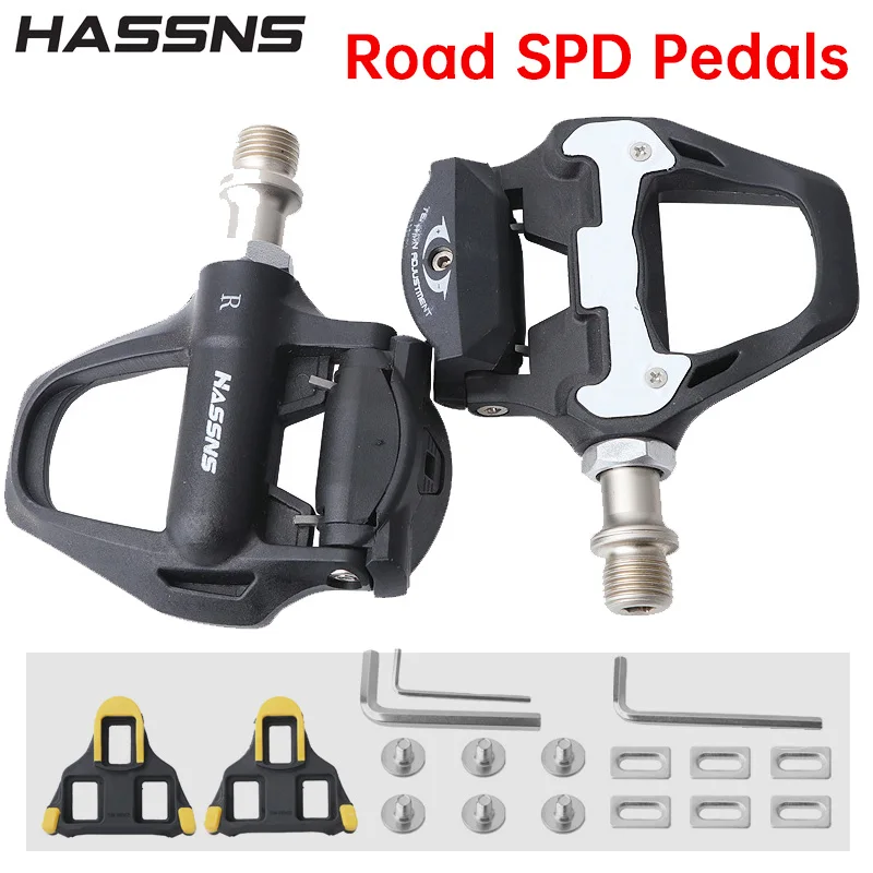 HASSNS Road bike clipless pedals nylon For Shimano SPD SL automatic road bike pedals with pedal Cleats Sealed Bearings pedals
HASSNS Road bike clipless pedals nylon For Shimano SPD SL automatic road bike pedals with pedal Cleats Sealed Bearings pedals