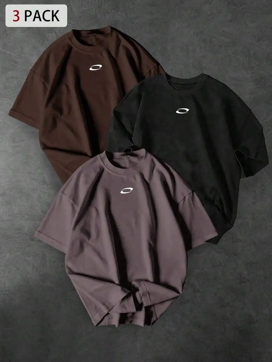 Mens Round Neck Casual Short Sleeve T-Shirt Pack Of 3 Solid Color Daily Wear
Mens Round Neck Casual Short Sleeve T-Shirt Pack Of 3 Solid Color Daily Wear