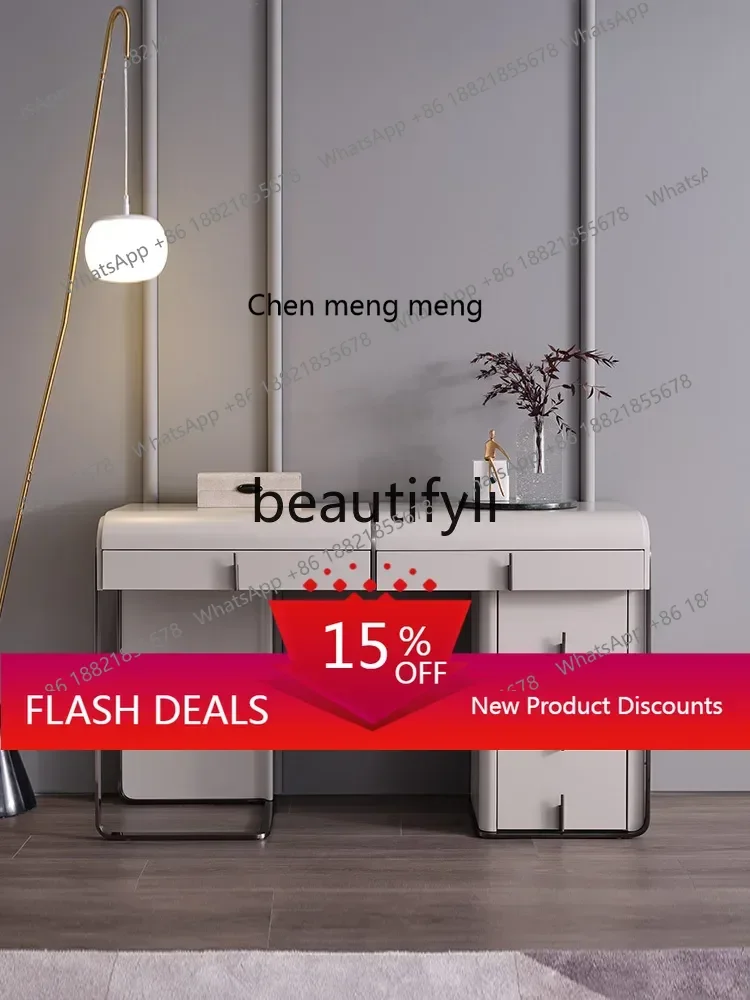 11Italian light luxury minimalist wrought iron bedroom dresser, modern minimalist designer makeup table
11Italian light luxury minimalist wrought iron bedroom dresser, modern minimalist designer makeup table