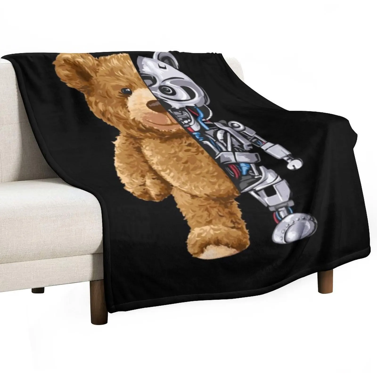 Bear toy half robot Throw Blanket Soft Plush Plaid Decorative Throw Hair Blankets
Bear toy half robot Throw Blanket Soft Plush Plaid Decorative Throw Hair Blankets