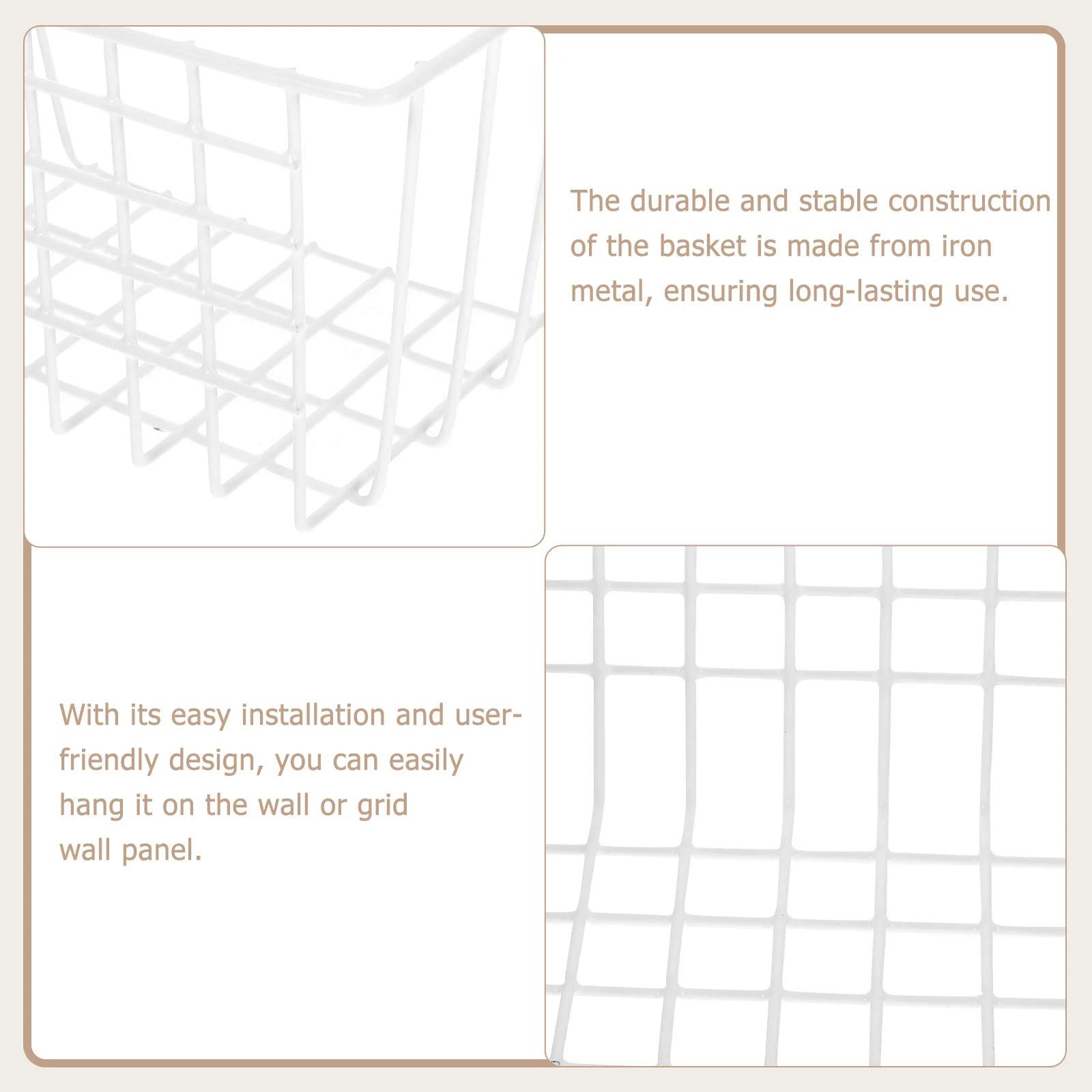 Wall Mount Iron Wire Basket For Garage Workshop Home Hanging Storage Rack Multi-Use Organizer Kitchen Bathroom Sundries
Wall Mount Iron Wire Basket For Garage Workshop Home Hanging Storage Rack Multi-Use Organizer Kitchen Bathroom Sundries