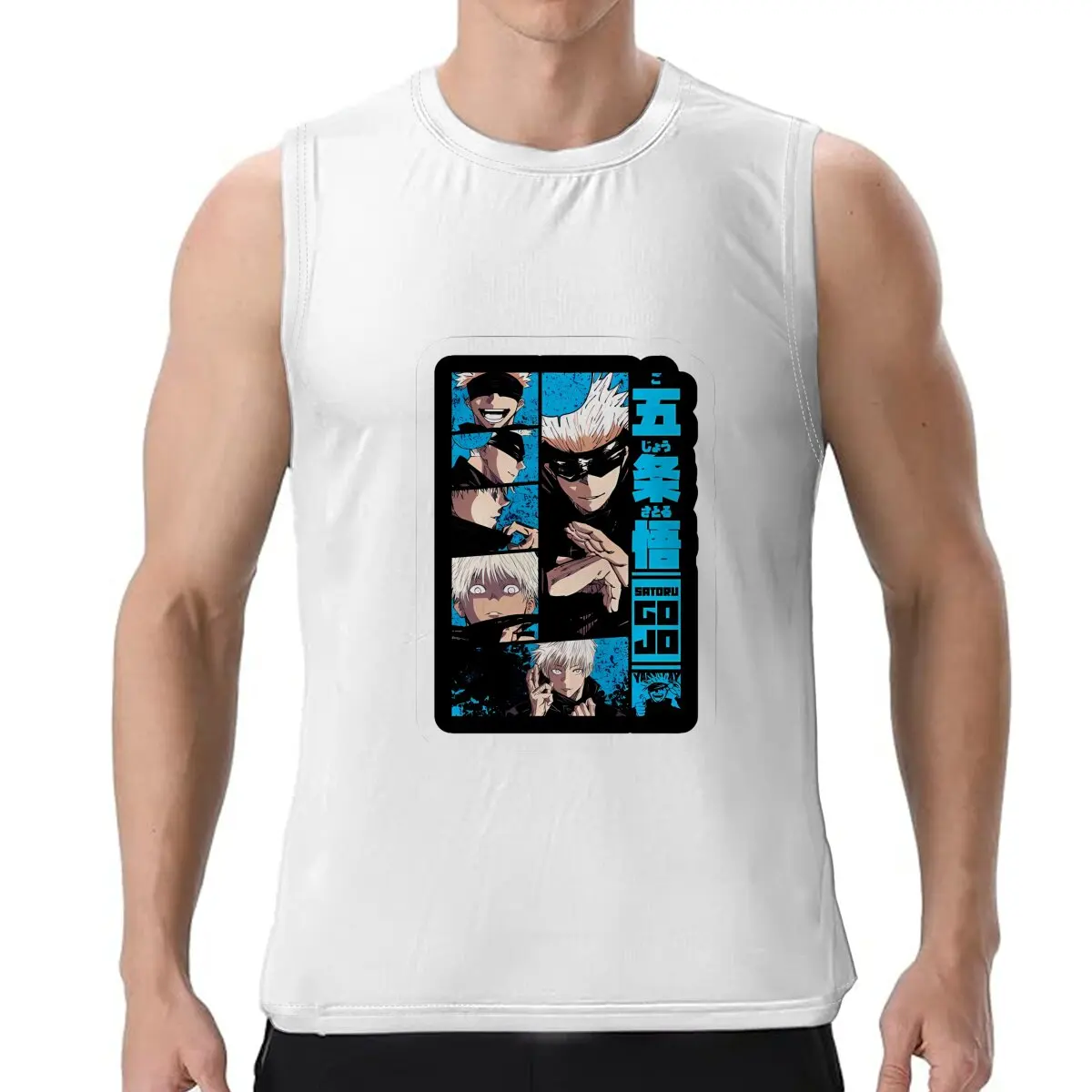 Jujutsu Kaisen Gojo Satoru Men Tank Top Janpanese Anime Cosplay Costume Sleeveless Shirts Students Casual Vest Harajuku Clothing
Jujutsu Kaisen Gojo Satoru Men Tank Top Janpanese Anime Cosplay Costume Sleeveless Shirts Students Casual Vest Harajuku Clothing