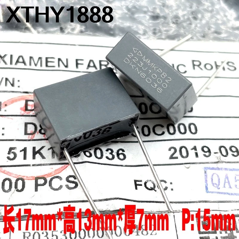 20 шт. Xiamen Farah MKP82 223 22nf 0.022uf 1000v 1kv защитный пленочный конденсатор C823A
20 шт. Xiamen Farah MKP82 223 22nf 0.022uf 1000v 1kv защитный пленочный конденсатор C823A