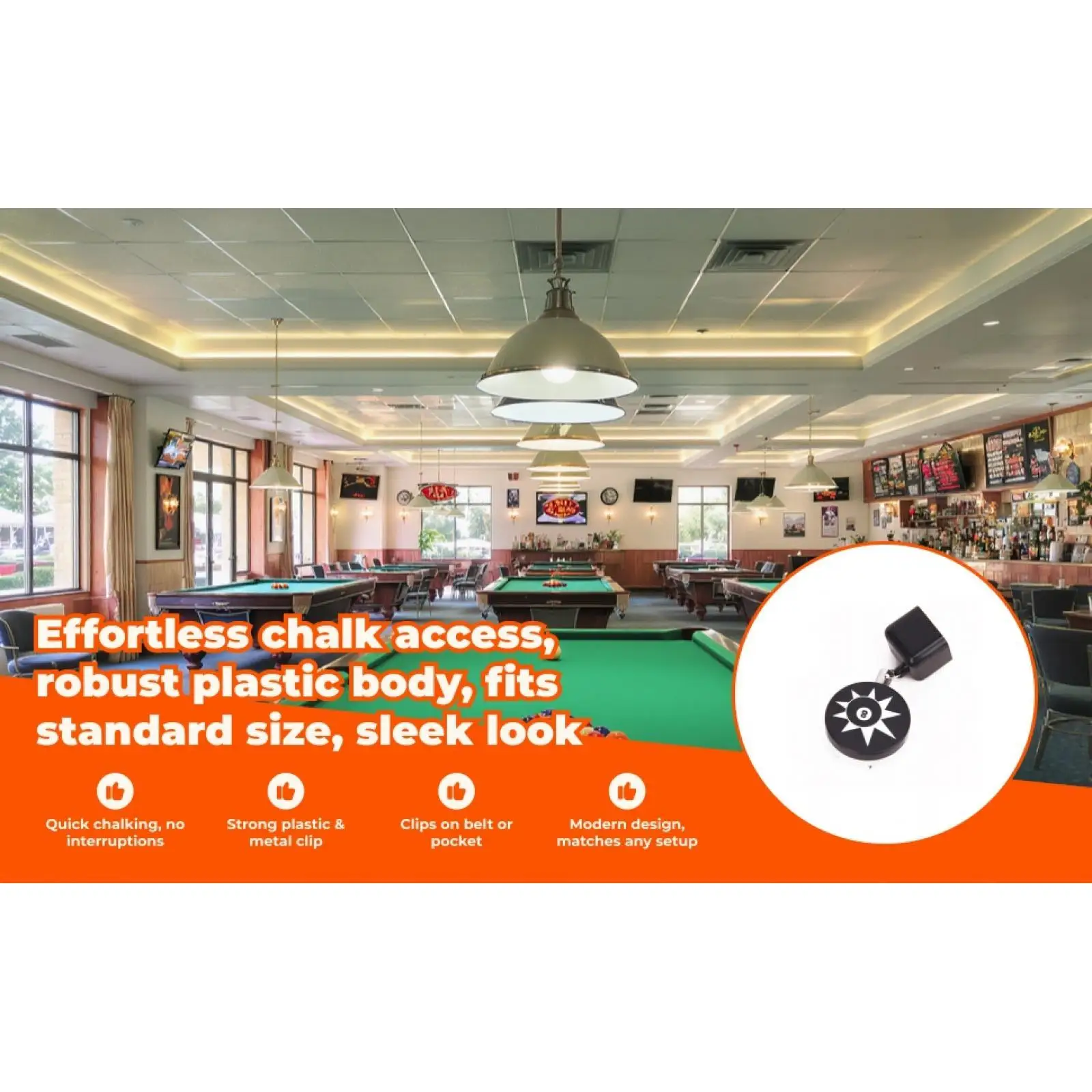 Выдвижной держатель для мела для бильярда, зажим для ремня, стальной чехол для мела для кия, портативный аксессуар для игрового стола для бильярда
Выдвижной держатель для мела для бильярда, зажим для ремня, стальной чехол для мела для кия, портативный аксессуар для игрового стола для бильярда