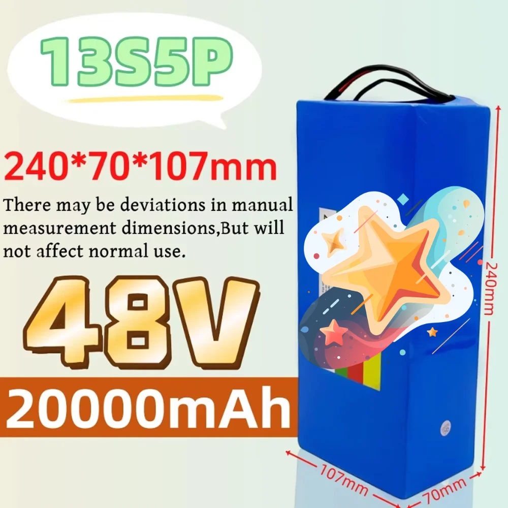 48V 20ah Lithium 13s5p Battery Pack 48v 20000mAh 250W-1500W for Citycoco Motorized Scooter Batteries Built in BMS
48V 20ah Lithium 13s5p Battery Pack 48v 20000mAh 250W-1500W for Citycoco Motorized Scooter Batteries Built in BMS