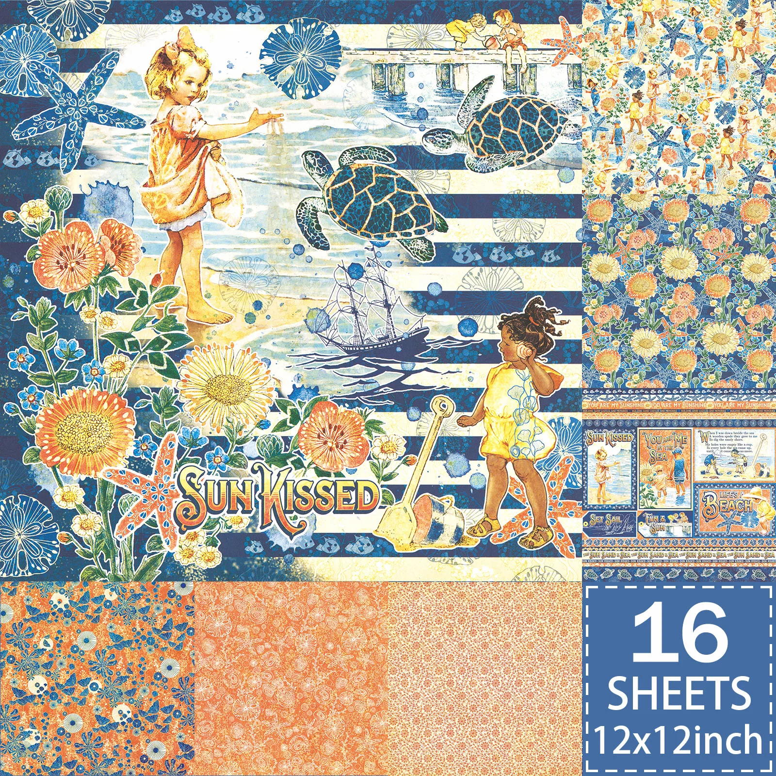 12 Inch Seaside Girl Turtle Flower Ocean Stripe Background Student Stationery Vintage Grunge Diary Planning Card Scrapbooking
12 Inch Seaside Girl Turtle Flower Ocean Stripe Background Student Stationery Vintage Grunge Diary Planning Card Scrapbooking