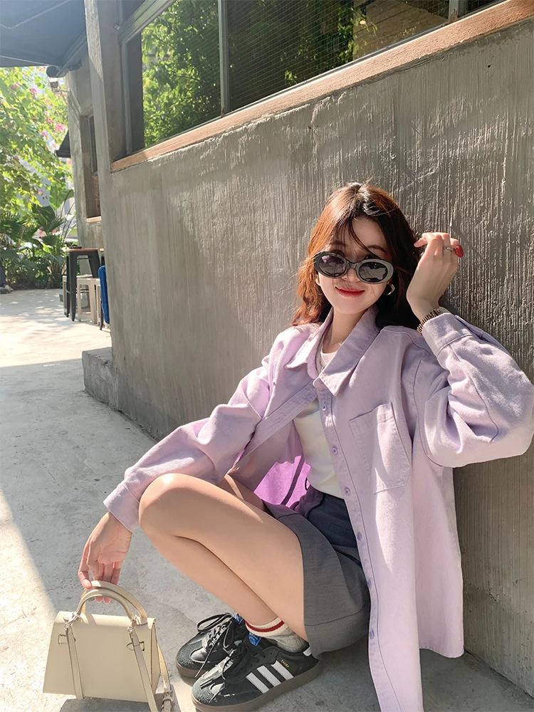 Zeng Xiao Salted Purple Denim irt Jaet женский ранний весенний корейский Sle Long Sve верхняя одежда кардиган свободного покроя для поездок на работу...
Zeng Xiao Salted Purple Denim irt Jaet женский ранний весенний корейский Sle Long Sve верхняя одежда кардиган свободного покроя для поездок на работу...