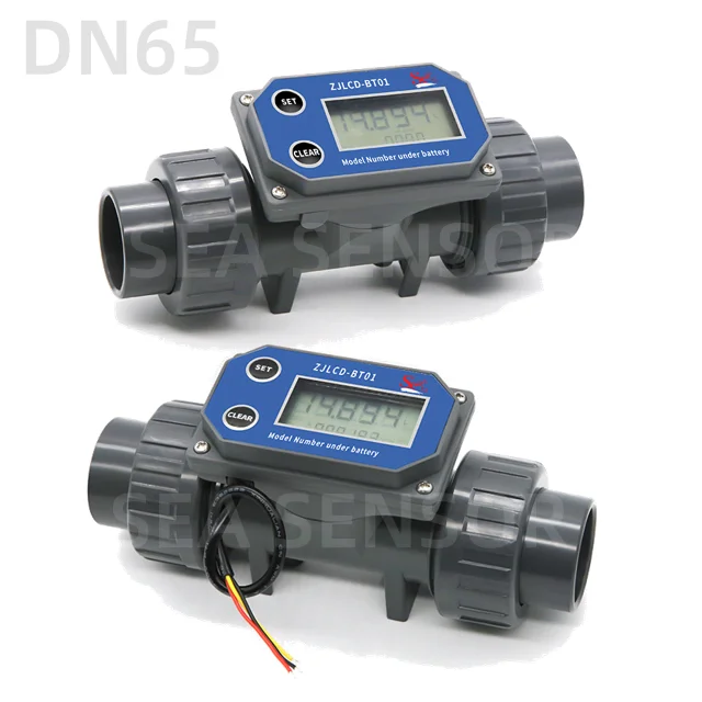 SEA BT01 Series DN65 LCD Digital Flow Meter with Displayer Totalizer Counter Meter 80-1980 PVC 75mm Pulse Output Flow Sensor
SEA BT01 Series DN65 LCD Digital Flow Meter with Displayer Totalizer Counter Meter 80-1980 PVC 75mm Pulse Output Flow Sensor