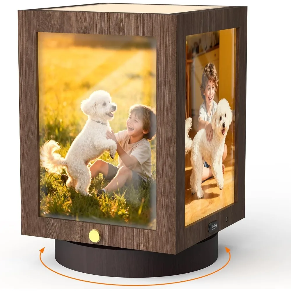 Vintage Rotating Photo Frame Tabletop Lamp with Touch Control for Bedroom Office Home Gift Idea
Vintage Rotating Photo Frame Tabletop Lamp with Touch Control for Bedroom Office Home Gift Idea