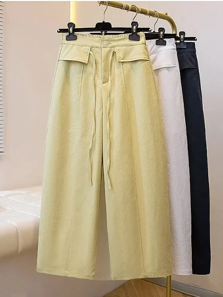 plus Size Women's Wide Leg Pants Spring New Style Loose Casual Straight Cut Trousers Commute Style Pure Color Korean Version
plus Size Women's Wide Leg Pants Spring New Style Loose Casual Straight Cut Trousers Commute Style Pure Color Korean Version