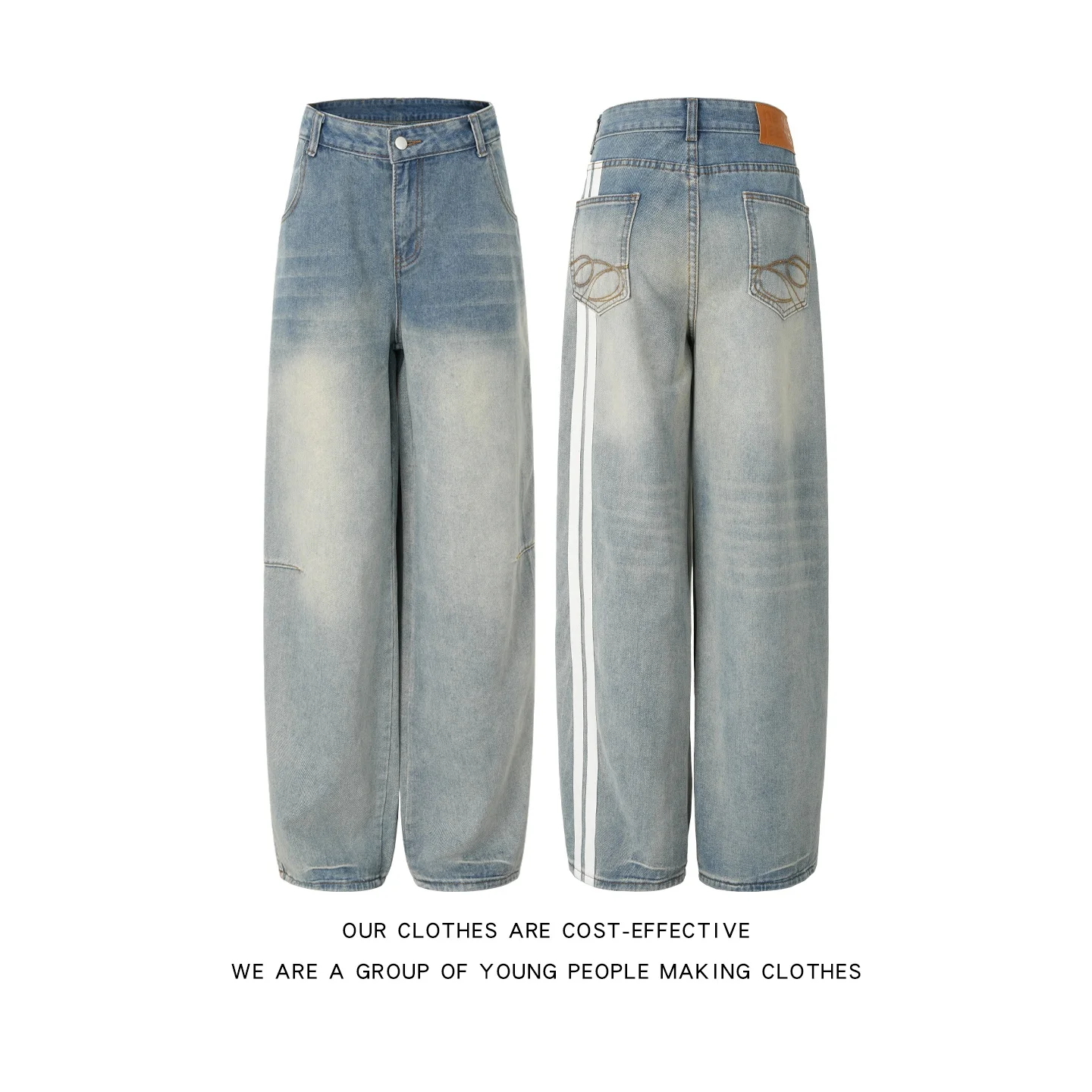 American Washed Wide Leg Jeans High Street Versatile Splicing Design Sensation Cleanfit Floor-Length Knife Pants
American Washed Wide Leg Jeans High Street Versatile Splicing Design Sensation Cleanfit Floor-Length Knife Pants