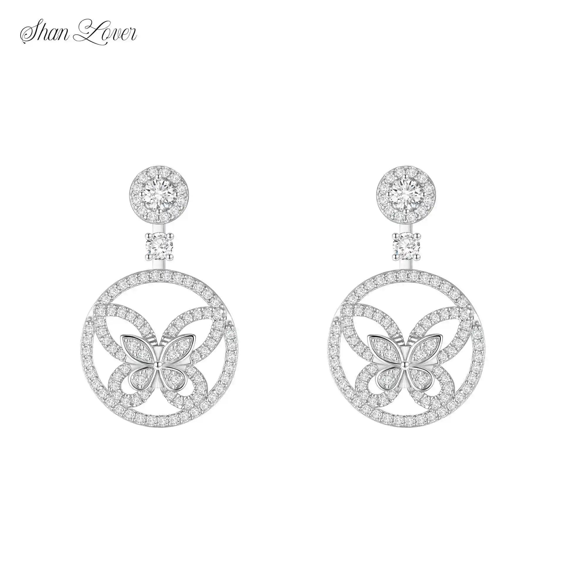 ShanLover Brand Real 925 Sterling Silver Circular Butterfly Zircon Stud Earrings Luxury Quality Fashion Drop Earrings Jewelry
ShanLover Brand Real 925 Sterling Silver Circular Butterfly Zircon Stud Earrings Luxury Quality Fashion Drop Earrings Jewelry