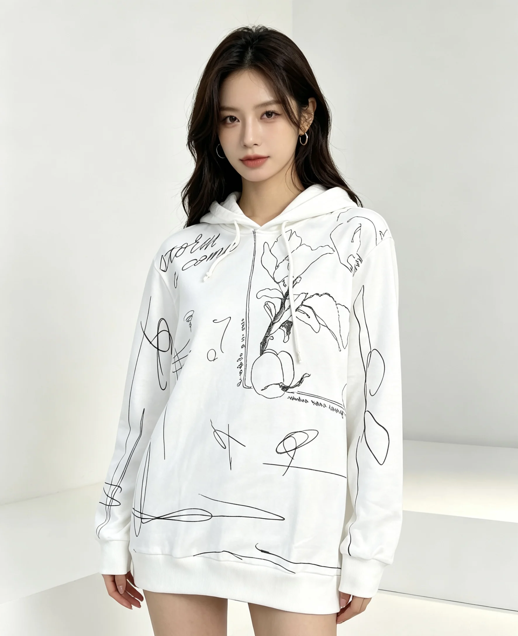 Hand-Drawn Graffiti Sketch Hoodie Loose Fit Men's Artistic Letter Print Casual Long Sleeve Thermal Cotton Polyester Sweatshirt
Hand-Drawn Graffiti Sketch Hoodie Loose Fit Men's Artistic Letter Print Casual Long Sleeve Thermal Cotton Polyester Sweatshirt
