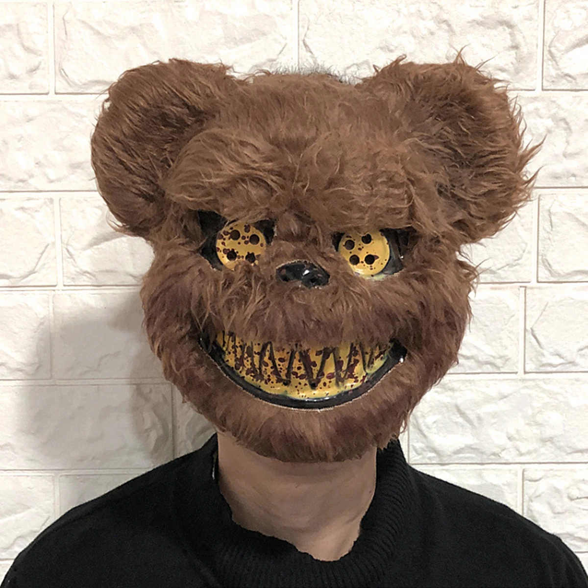 Party Performance Scary Bloody Bear Mask Brown Costume Prop Dress-Up Accessory for Halloween Masquerade Cosplay
Party Performance Scary Bloody Bear Mask Brown Costume Prop Dress-Up Accessory for Halloween Masquerade Cosplay