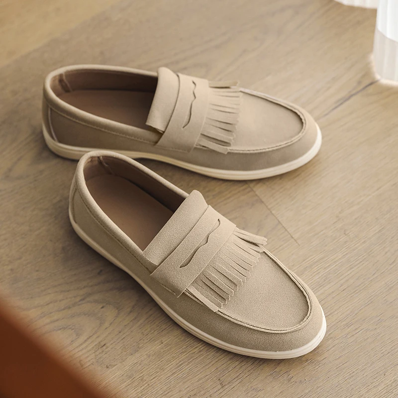 High Quality Business Dress Shoes Suede Leather Soft Sole Casual Men Shoes Designer Slip on Loafers Shoes for Men Zapatos Hombre
High Quality Business Dress Shoes Suede Leather Soft Sole Casual Men Shoes Designer Slip on Loafers Shoes for Men Zapatos Hombre