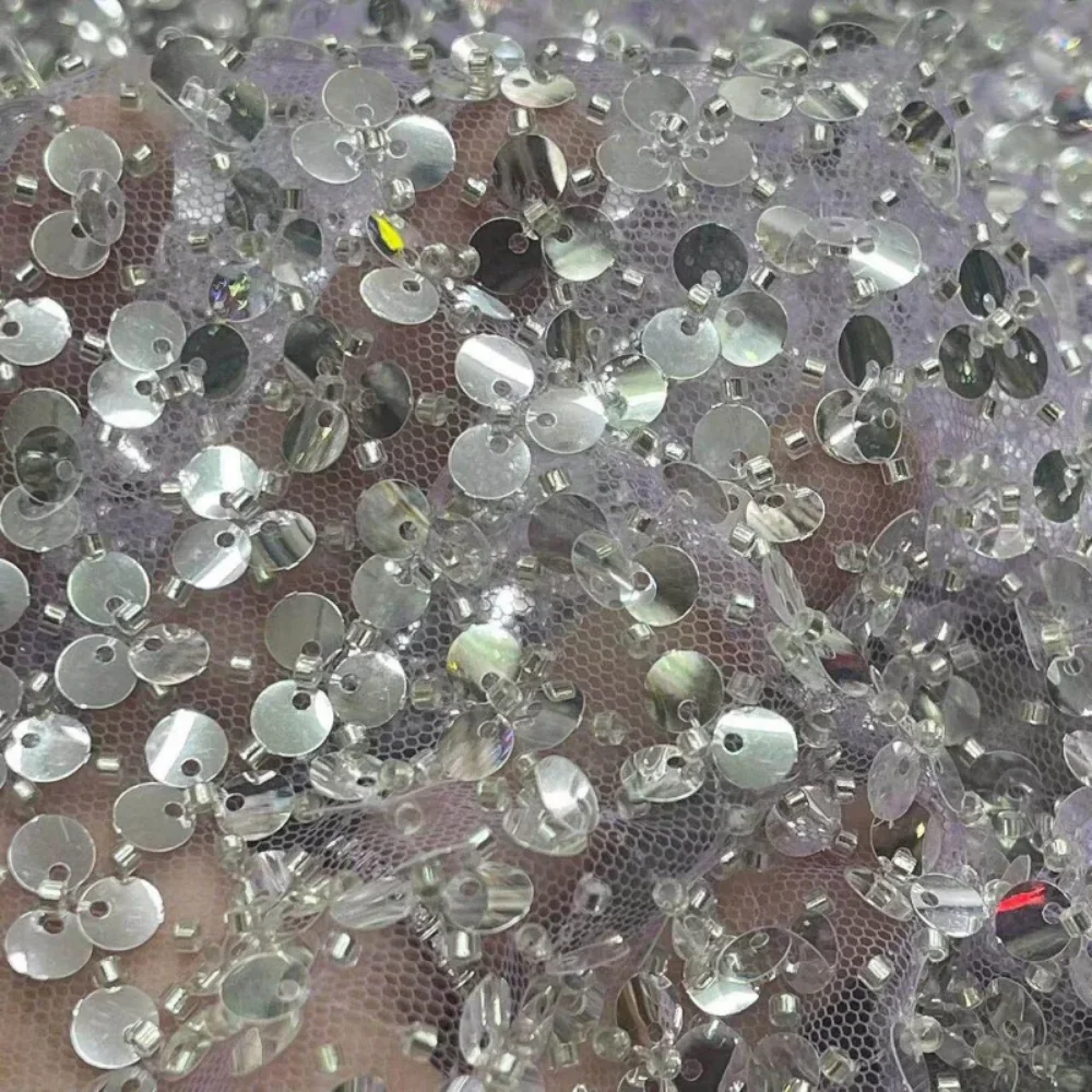 Tube Beads and Sequins Embroidered Tulle Fabric for DIY Sewing Evening Dress Garment Accessories Clothing Fashion Cloth
Tube Beads and Sequins Embroidered Tulle Fabric for DIY Sewing Evening Dress Garment Accessories Clothing Fashion Cloth