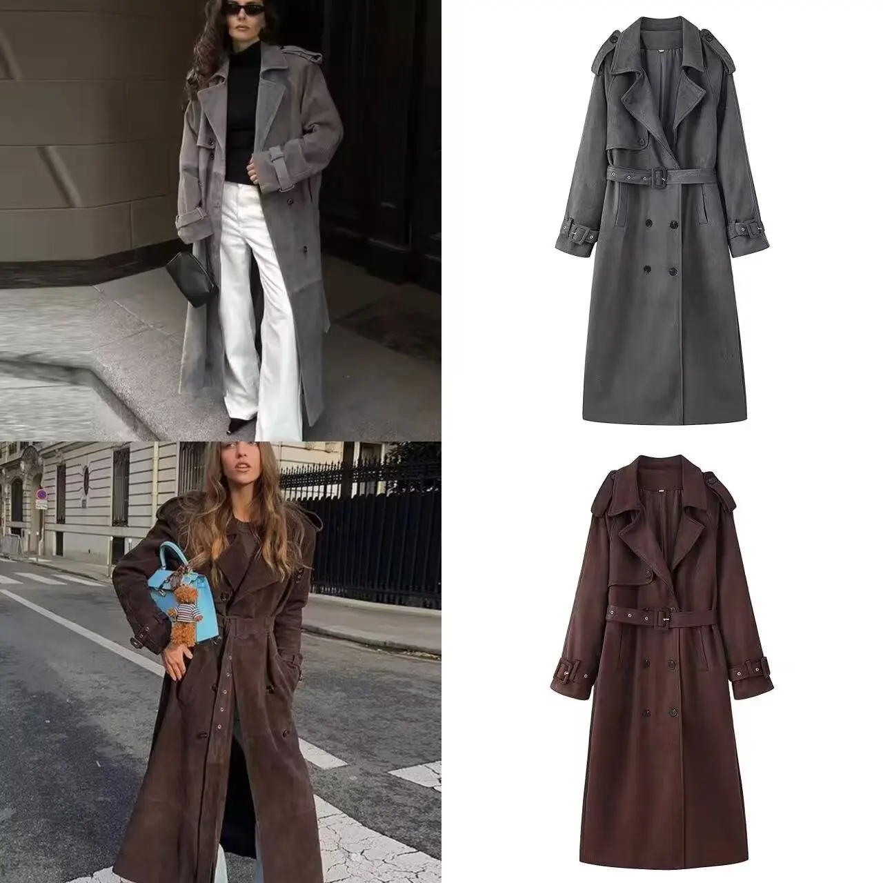 2025 Новое модное двубортное однотонное длинное шерстяное пальто, универсальное и стильное верхнее одежда
2025 Новое модное двубортное однотонное длинное шерстяное пальто, универсальное и стильное верхнее одежда