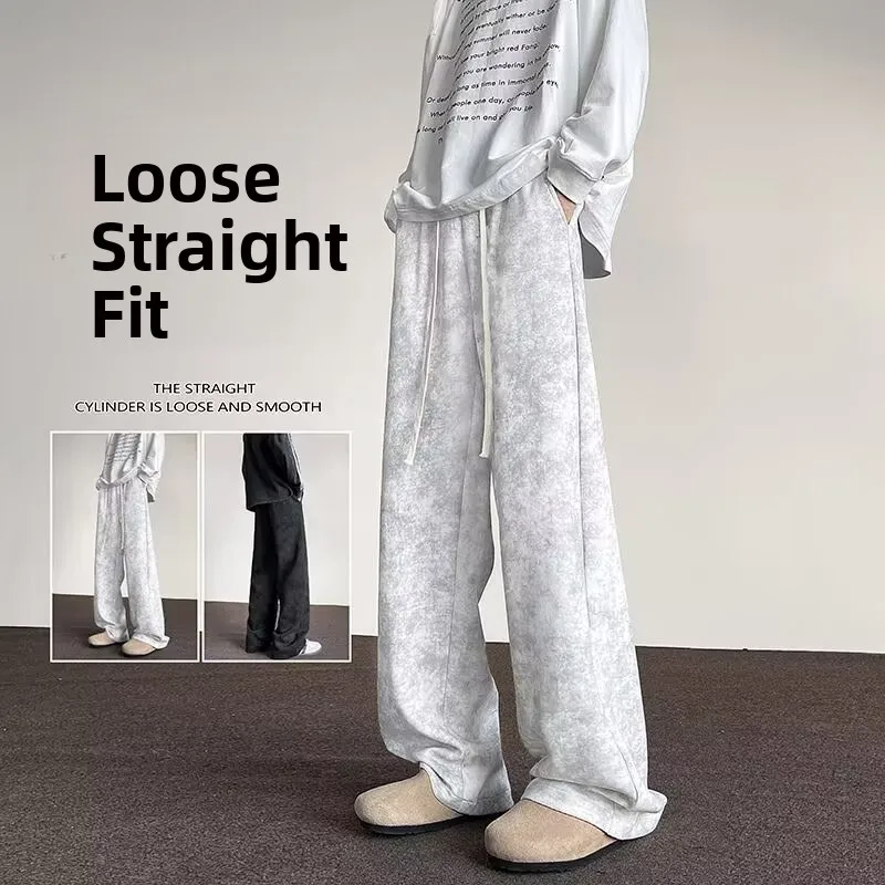 Свободные прямые повседневные брюки унисекс для мужчин, женщин, студентов и подростков, спортивные штаны с эффектом тай-дай, осенние модные брендовые свободные длинные спортивные брюки
Свободные прямые повседневные брюки унисекс для мужчин, женщин, студентов и подростков, спортивные штаны с эффектом тай-дай, осенние модные брендовые свободные длинные спортивные брюки