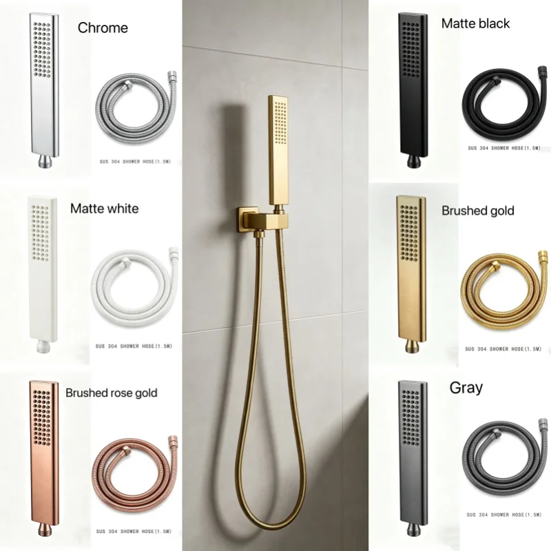 Brushed Rose Gold Brass Hand Shower Head with 1.5M Stainless Steel Hose Water Saving Handshower Shower Bracket Accessor
Brushed Rose Gold Brass Hand Shower Head with 1.5M Stainless Steel Hose Water Saving Handshower Shower Bracket Accessor