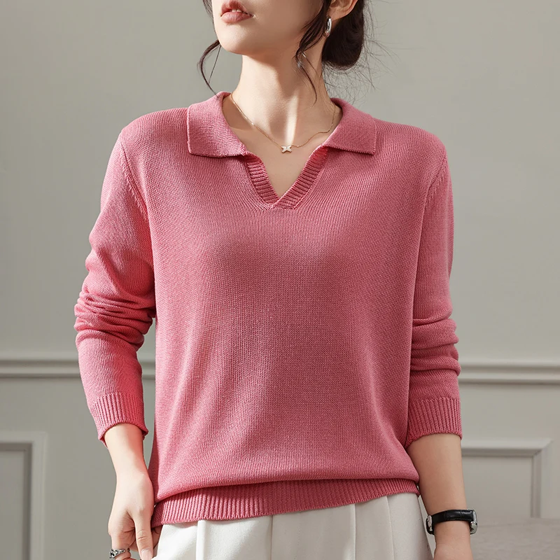 Hot selling women's V-neck sweater long sleeved knitted summer thin style pullover women's sweater comfortable soft short style
Hot selling women's V-neck sweater long sleeved knitted summer thin style pullover women's sweater comfortable soft short style