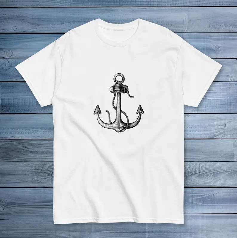 Vintage Anchor Tee - Unisex T-Shirt for Men and Women, Nautical Print, Sailor & Yachtman Gift, Minimalistic Boat Themed Shirt
Vintage Anchor Tee - Unisex T-Shirt for Men and Women, Nautical Print, Sailor & Yachtman Gift, Minimalistic Boat Themed Shirt
