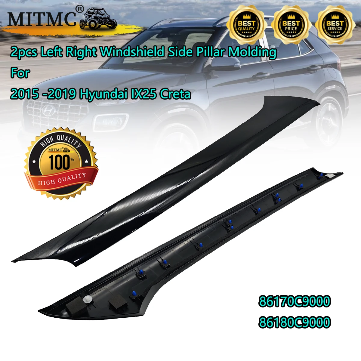 2 шт., высокое качество, литье на боковую стойку левого и правого лобового стекла для Hyundai IX25 Creta 2015-2019 86170C9000 86180C9000
2 шт., высокое качество, литье на боковую стойку левого и правого лобового стекла для Hyundai IX25 Creta 2015-2019 86170C9000 86180C9000