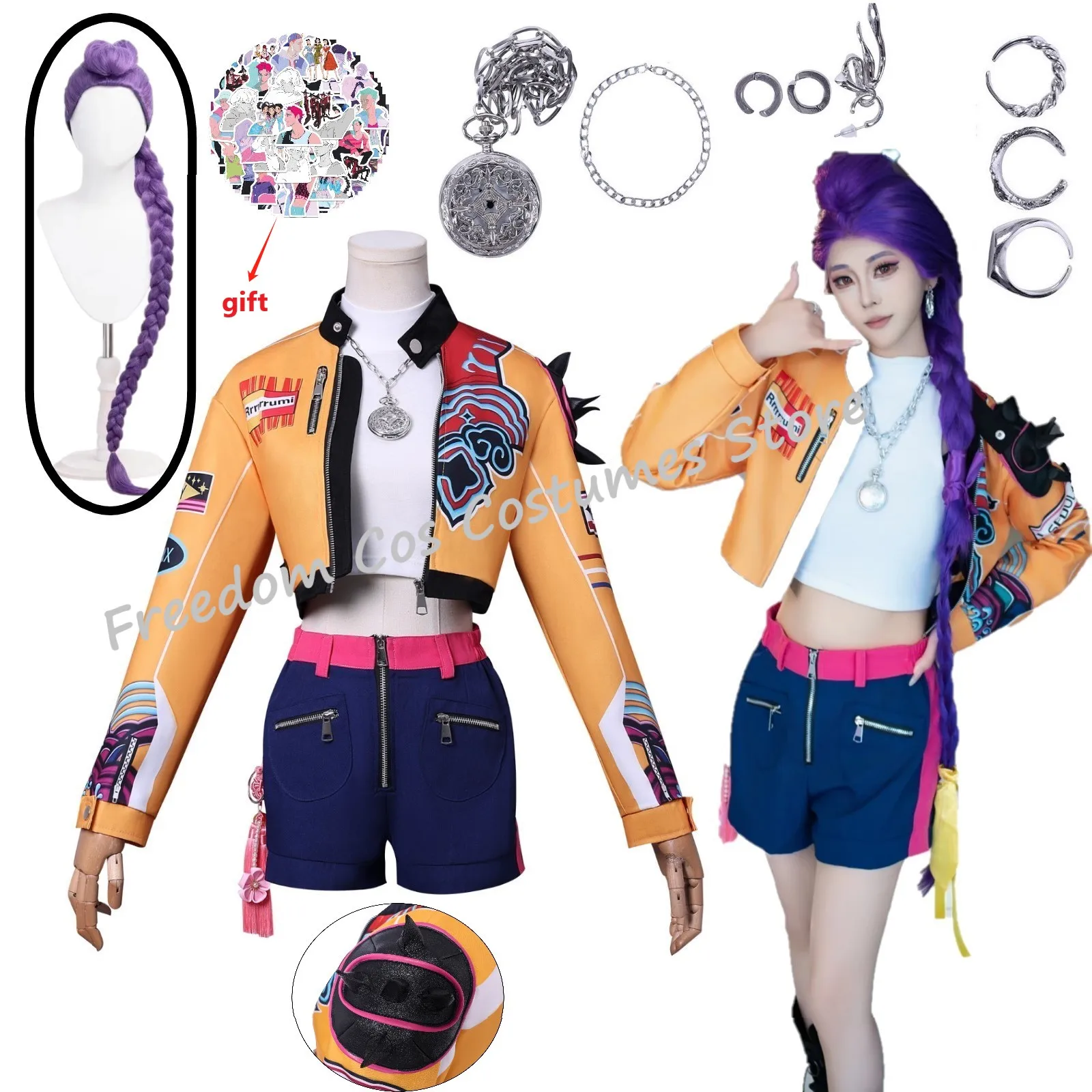 NEW Anime KPop Demon Cos Hunters Superstar Rumi Cosplay Costume wig Full Set Girl Group Lumi Suit Women Halloween Party Roleplay
NEW Anime KPop Demon Cos Hunters Superstar Rumi Cosplay Costume wig Full Set Girl Group Lumi Suit Women Halloween Party Roleplay