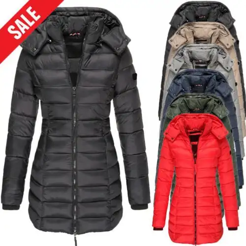 Women's Mid-length Padded Hooded Jacket, Cotton-Padded Jacket, Slim Slimming, Monochromatic, Warm, Winter
Women's Mid-length Padded Hooded Jacket, Cotton-Padded Jacket, Slim Slimming, Monochromatic, Warm, Winter