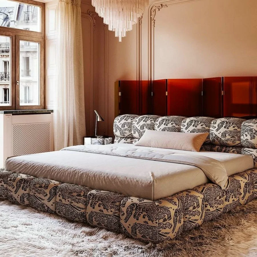 ❁H Modern Luxury Italian Tiger Fabric Upholstered Tufted Soft King Size Bed Frame Bedroom Furniture Set Hotel Villa Wooden Beds
❁H Modern Luxury Italian Tiger Fabric Upholstered Tufted Soft King Size Bed Frame Bedroom Furniture Set Hotel Villa Wooden Beds