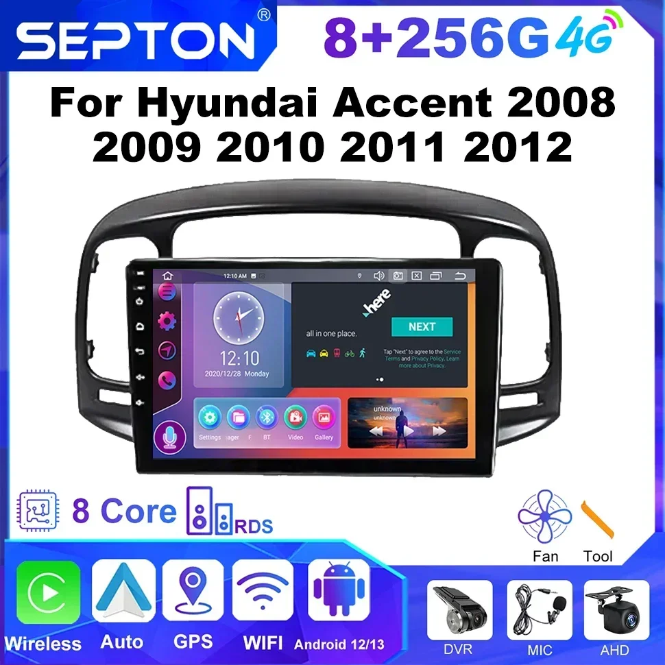 Автомагнитола SEPTON Android для Hyundai Accent 2008 2009 2010 2011 2012, авто Smart Systems Navi GPS Carplay 4G, головное устройство
Автомагнитола SEPTON Android для Hyundai Accent 2008 2009 2010 2011 2012, авто Smart Systems Navi GPS Carplay 4G, головное устройство