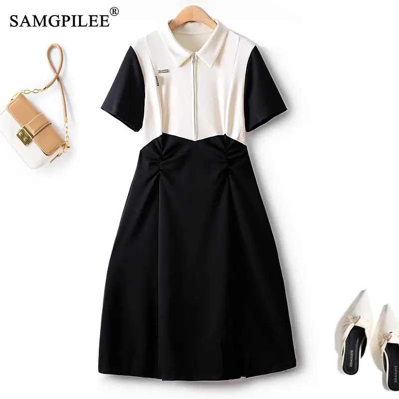 Elegant Party Dresses For Women 2023 Waist Pinch Pleat Turn Down Collar Color Matching Mid Length Large Swing Air Cotton Dress
Elegant Party Dresses For Women 2023 Waist Pinch Pleat Turn Down Collar Color Matching Mid Length Large Swing Air Cotton Dress