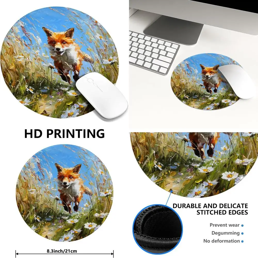 Large Desk Mouse Pad with Summer Fox Floral Design, Orange and White Chrysanthemum Art, Non-Slip and Washable for Home and Offic
Large Desk Mouse Pad with Summer Fox Floral Design, Orange and White Chrysanthemum Art, Non-Slip and Washable for Home and Offic