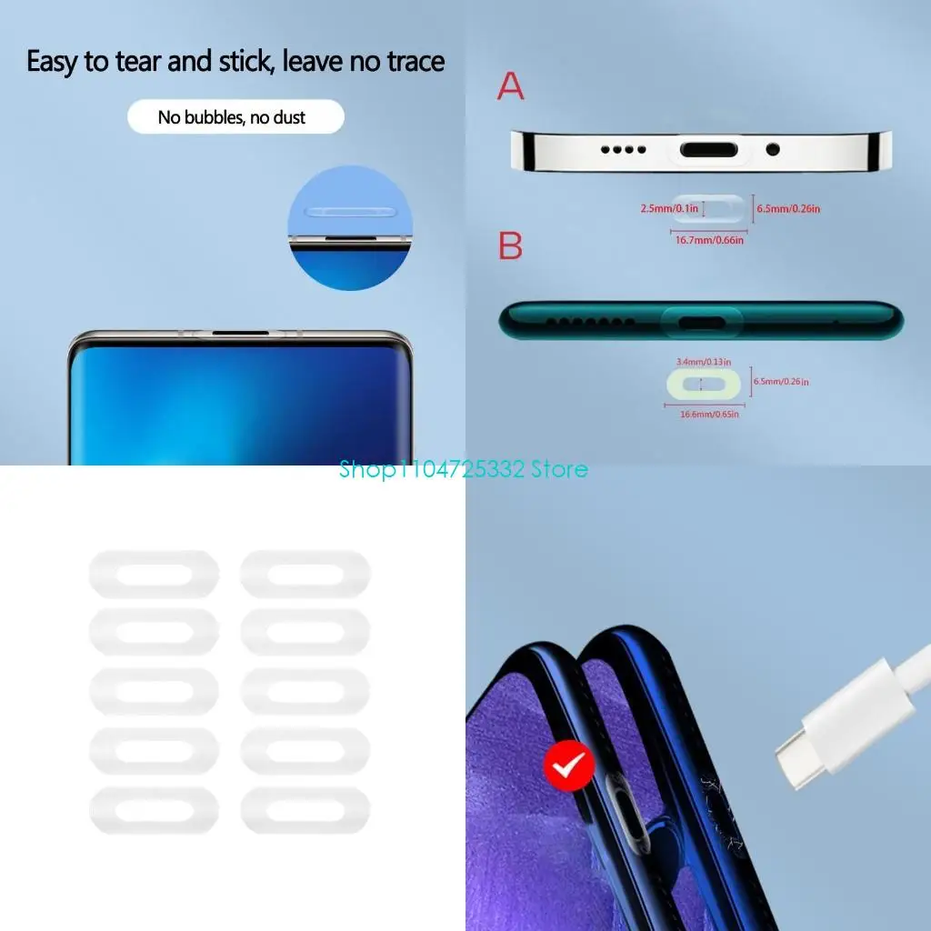 P5EA Cell Phone Charging Port Protector Film for Type-C for Smart Phone Accessori
P5EA Cell Phone Charging Port Protector Film for Type-C for Smart Phone Accessori