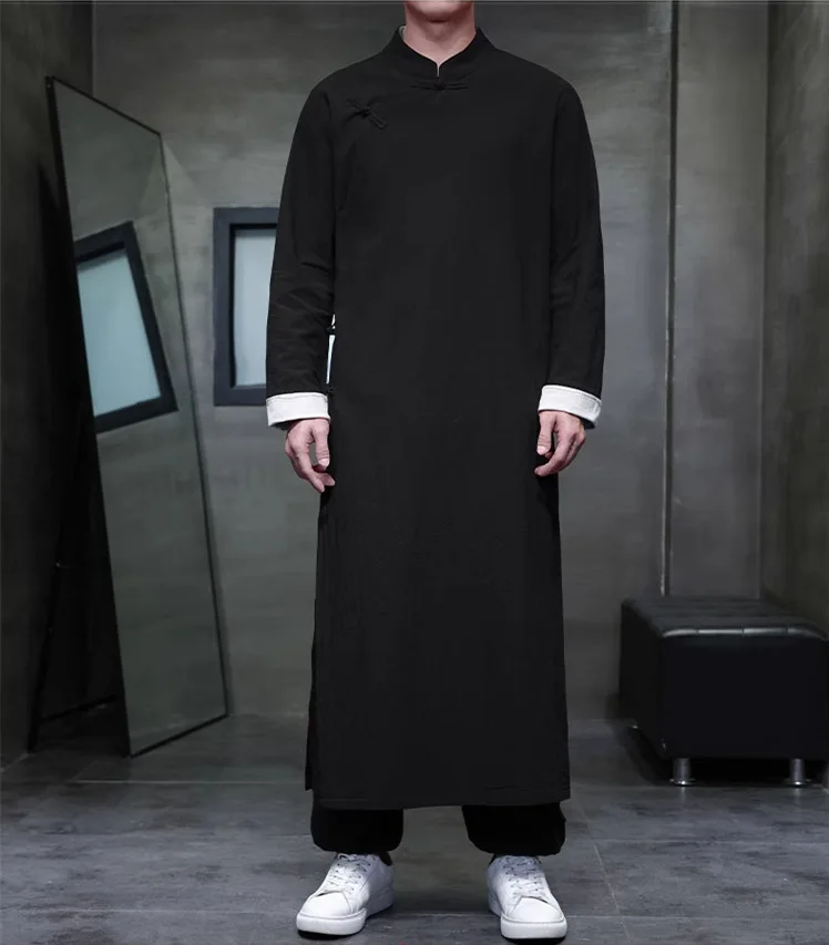 Chinese Traditional Mandarin Collar Gowns Retro Groomsman Costume Cross-talk Performance Robe Kung Fu Costume
Chinese Traditional Mandarin Collar Gowns Retro Groomsman Costume Cross-talk Performance Robe Kung Fu Costume