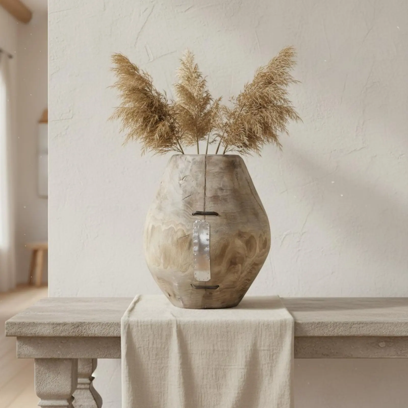 Vintage Decorative Vase Distinctive Texture Rustic Wood Vase Distressed Wood Flower Pot for Photography Photography Accessory
Vintage Decorative Vase Distinctive Texture Rustic Wood Vase Distressed Wood Flower Pot for Photography Photography Accessory