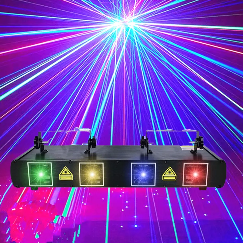 DJ Party Light 4-лучевой эффект звуковая активация RGBY Disco свет стробоскопический проекционный свет управление звуком управление DMX
DJ Party Light 4-лучевой эффект звуковая активация RGBY Disco свет стробоскопический проекционный свет управление звуком управление DMX