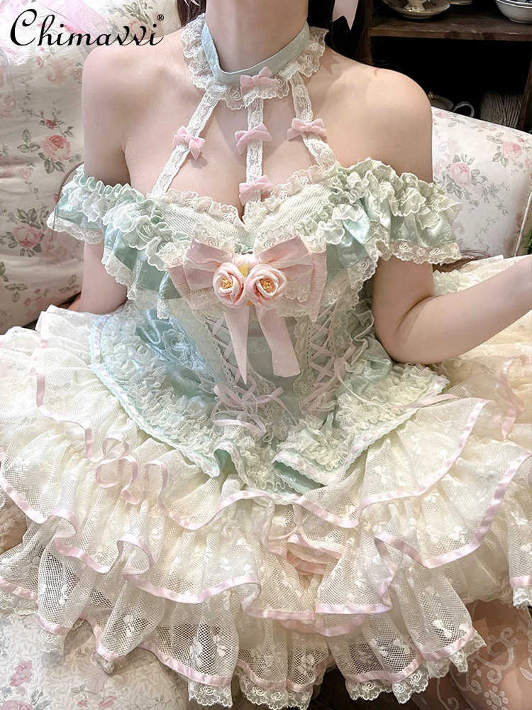 Original Fairy Super Heavy Rose Flower Lace Romantic Princess Dress Lolita Girl Women's Strapless Short Birthday Party Dress
Original Fairy Super Heavy Rose Flower Lace Romantic Princess Dress Lolita Girl Women's Strapless Short Birthday Party Dress