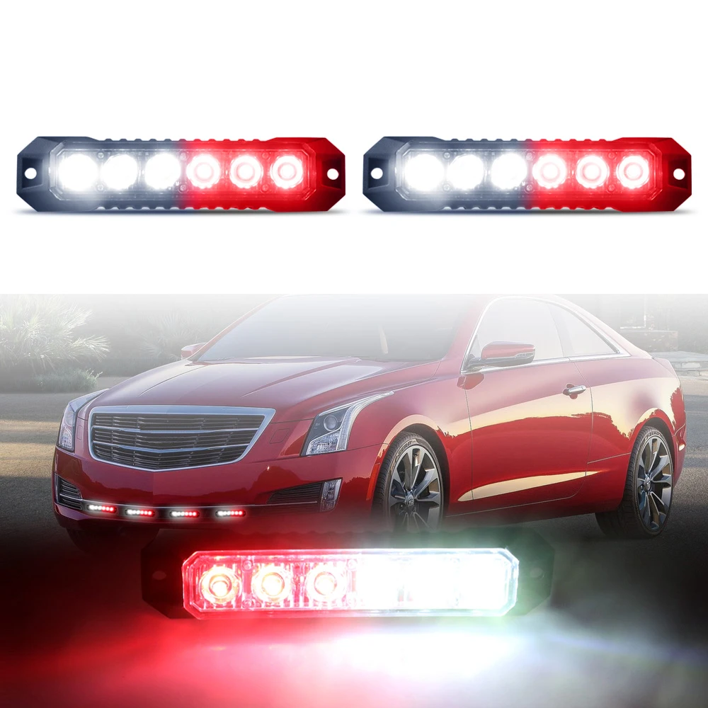 2Pcs Car Led Strobe Warning Red and White Grille Light for Truck Car Safety Beacon Lamp Universal Car Light Waterproof Car Light
2Pcs Car Led Strobe Warning Red and White Grille Light for Truck Car Safety Beacon Lamp Universal Car Light Waterproof Car Light