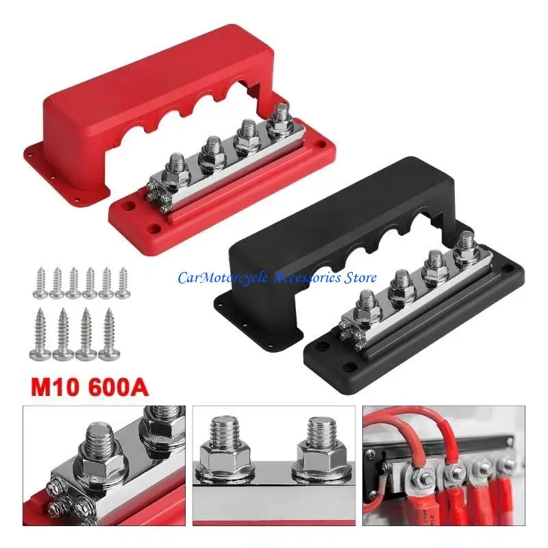 P04D 3/8" 4 Power Distribution Block Bus Bar with Cover 600A Electrical Terminals Block for Marine Boat RVs Car 
P04D 3/8" 4 Power Distribution Block Bus Bar with Cover 600A Electrical Terminals Block for Marine Boat RVs Car