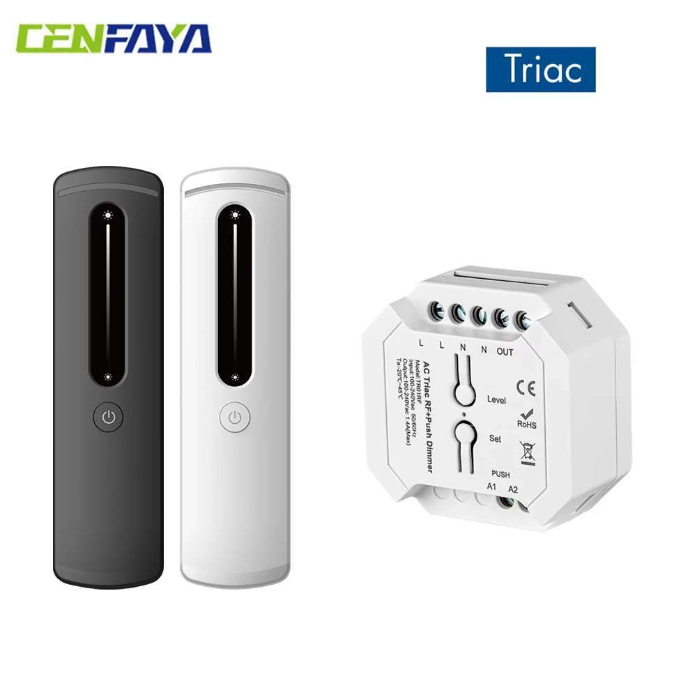 Wireless AC Triac LED Dimmer Controller 110V 220V 230V Push Switch 2.4G RF Dimming Remote Control for Incandescent Halogen Lamp
Wireless AC Triac LED Dimmer Controller 110V 220V 230V Push Switch 2.4G RF Dimming Remote Control for Incandescent Halogen Lamp