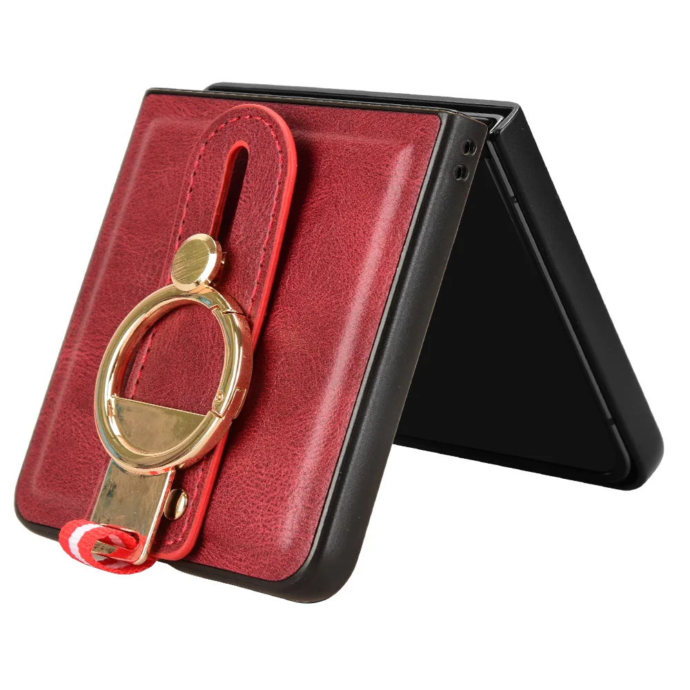 Luxury Wristband Leather Stand Case for Samsung Galaxy Z Flip 7 6 4 3 Cover With Ring Opener
Luxury Wristband Leather Stand Case for Samsung Galaxy Z Flip 7 6 4 3 Cover With Ring Opener