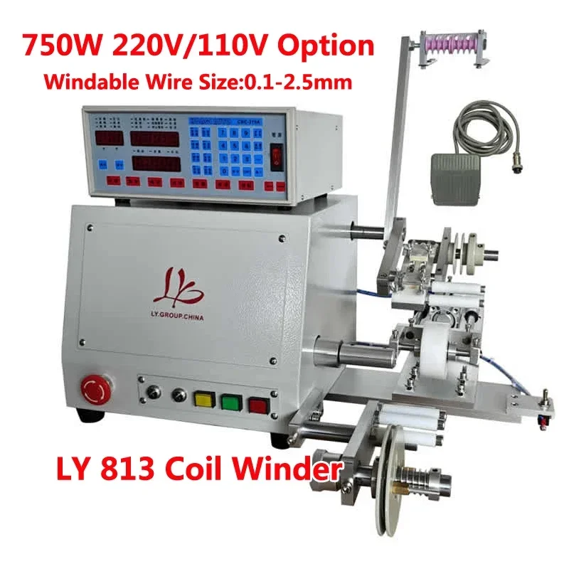 LY 813 Computer CNC Wire Coil Winding Machine Wire Size 0.1-2.5mm Cable Winder For New Energy Transformer And Integrated Copper
LY 813 Computer CNC Wire Coil Winding Machine Wire Size 0.1-2.5mm Cable Winder For New Energy Transformer And Integrated Copper